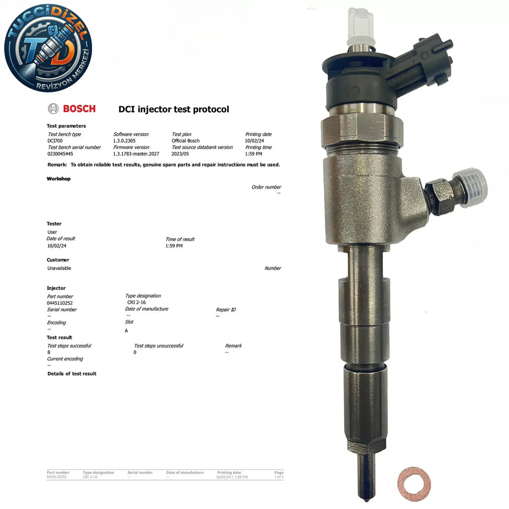 Bosch Enjektör 0445110252 Citroën & Peugeot 1.4 HDi