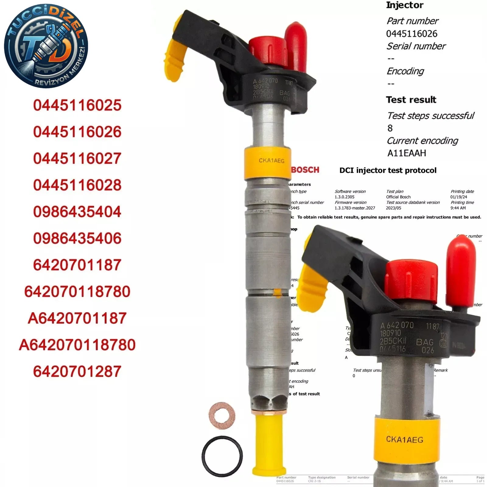 BOSCH Enjektör (0445116026/0445116028) Mercedes-Benz V6 Dizel