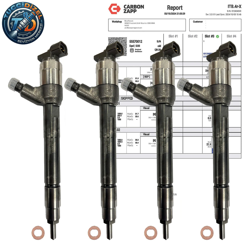 4 Adet DENSO 295050-0770 Enjektör Opel Vauxhall 1.6 CDTi Euro 6